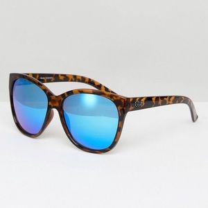 Quay About Last Night Blue Mirror Sunglasses